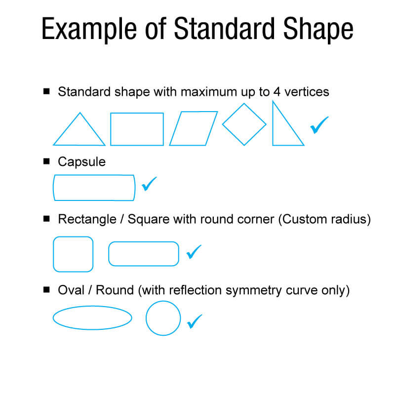 Standard shape sticker