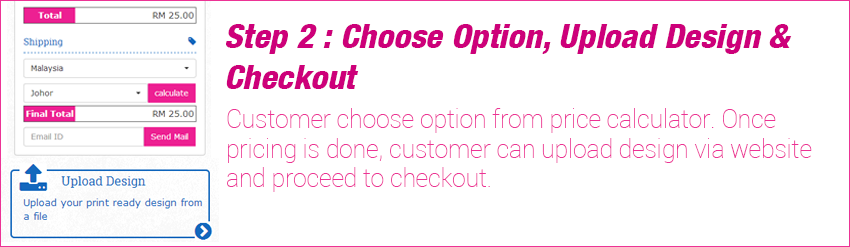 Step 2 - Choose Option and checkout
