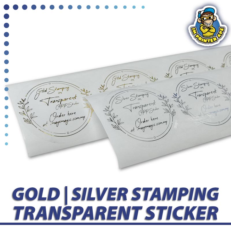 Gold Silver Transparent Sticker
