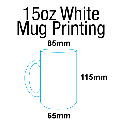 15Oz White Mug - Artwork Size 107mm x 235mm