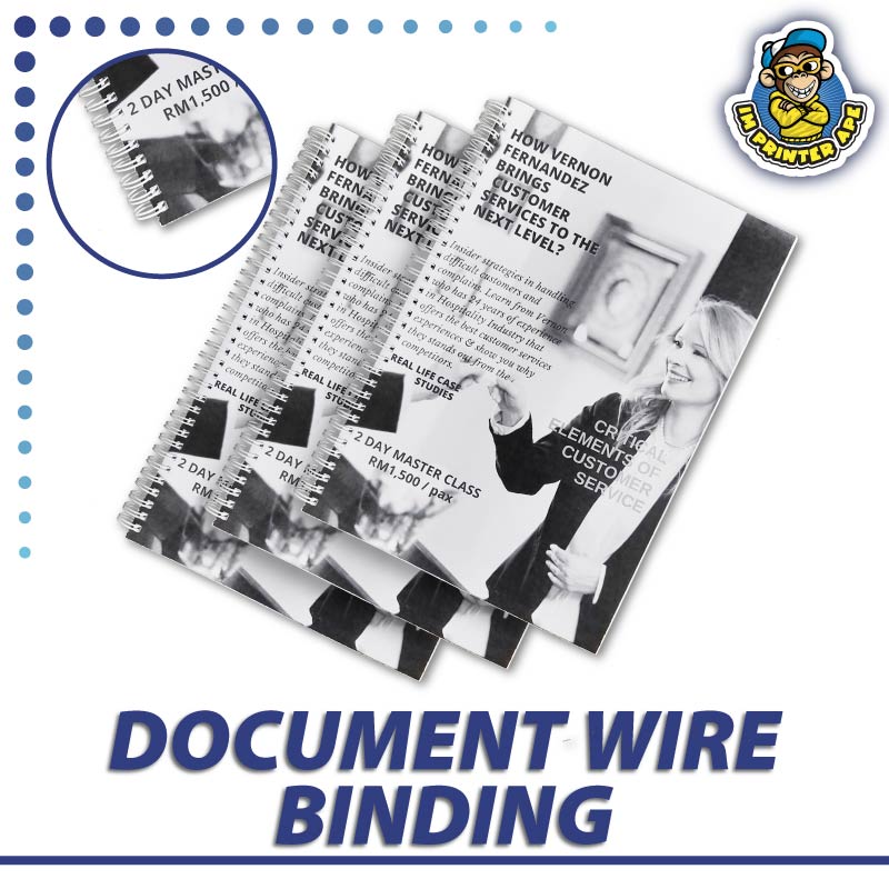 Document Wire Binding Black and White