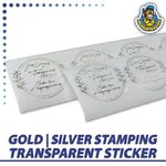 Gold | Silver Stamping Transparent OPP Sticker